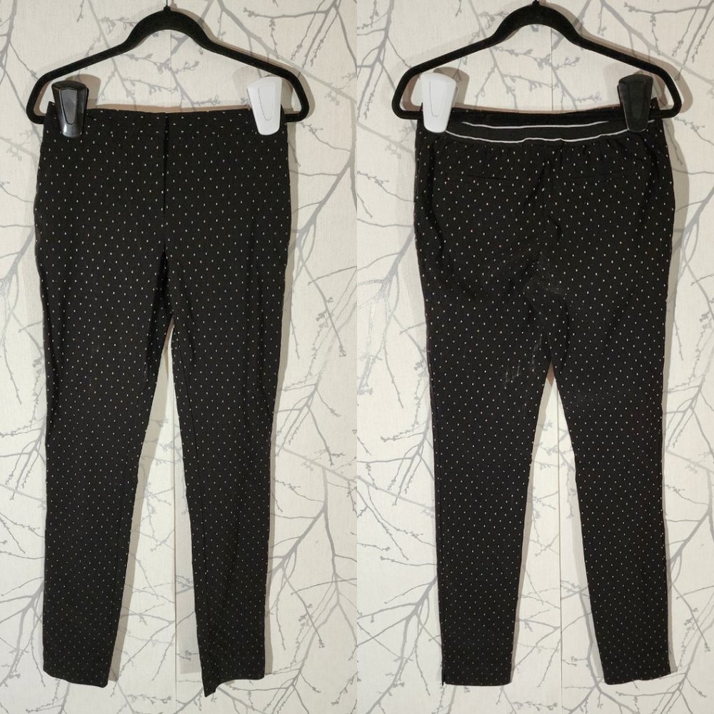 Long Tall Sally Black Dotted Mid Rise Skinny Pants